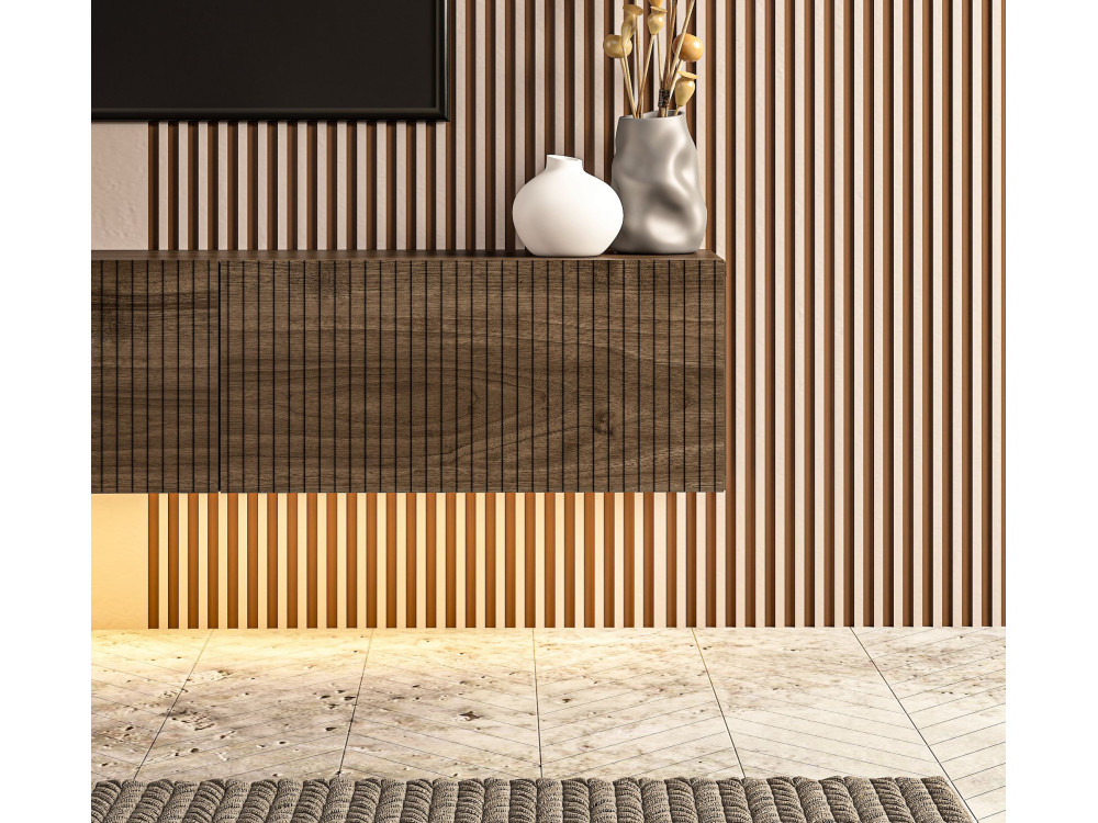 TV-Möbel aus Holz „Ada“ – 180 x 31 x 29 cm – Nussbaum