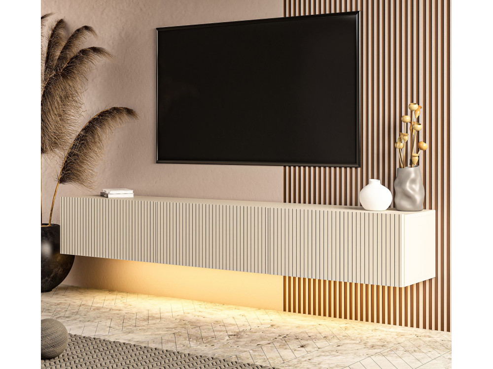 TV-Schrank aus Holz „Ada“ – 180 x 31 x 29 cm – Grau