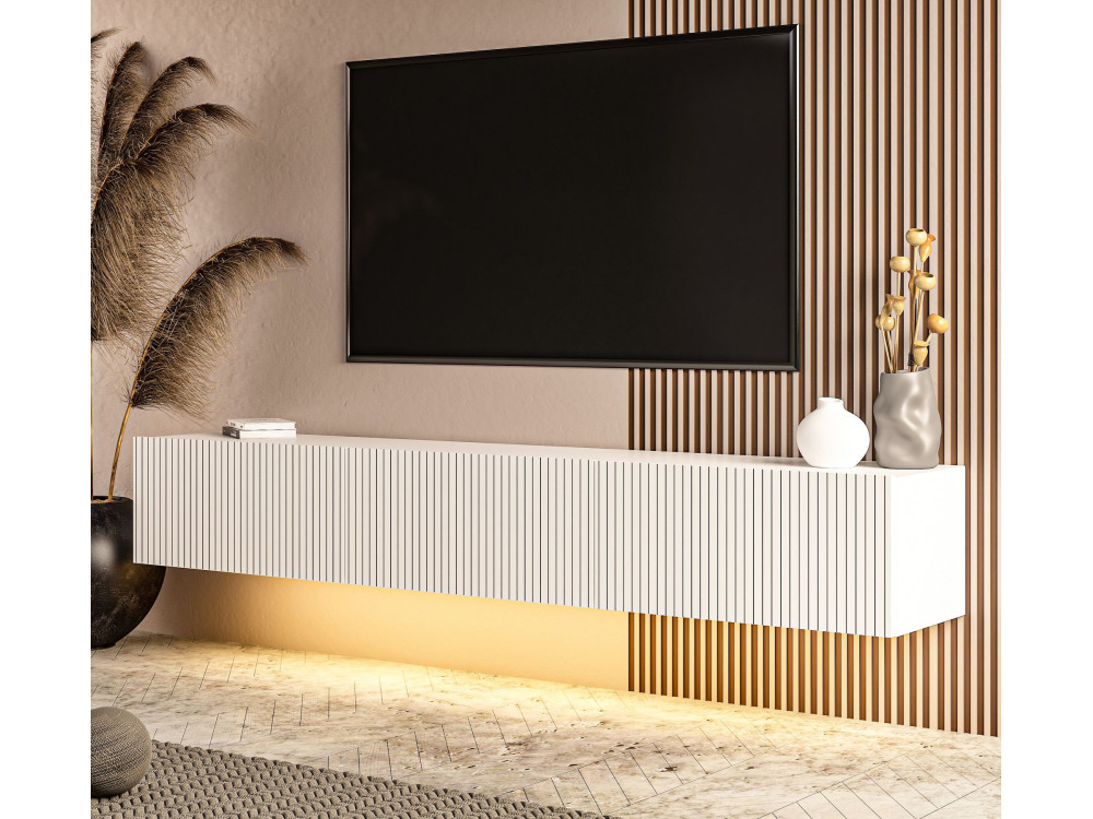 TV-Schrank aus Holz „Ada“ – 180 x 31 x 29 cm – Weiß