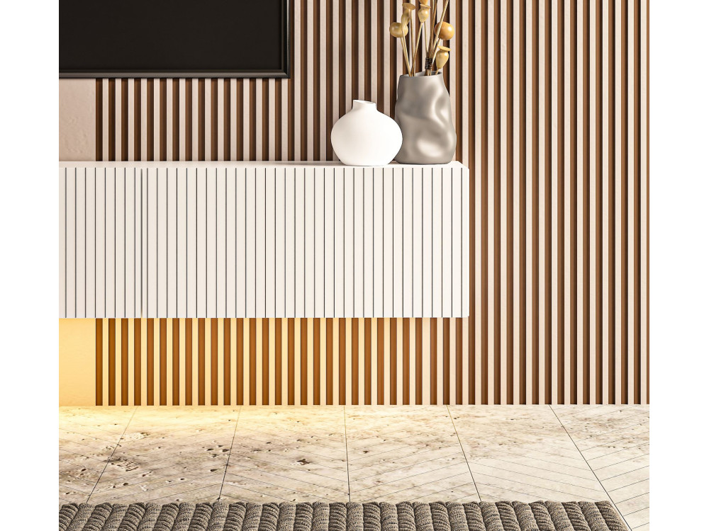 TV-Schrank aus Holz „Ada“ – 180 x 31 x 29 cm – Weiß
