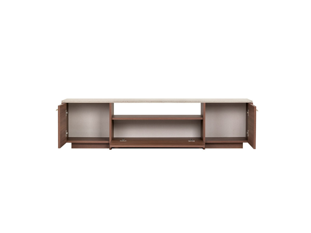 TV-Schrank aus Holz „Alvar“ – 180 x 35 x 46 cm – Travertin