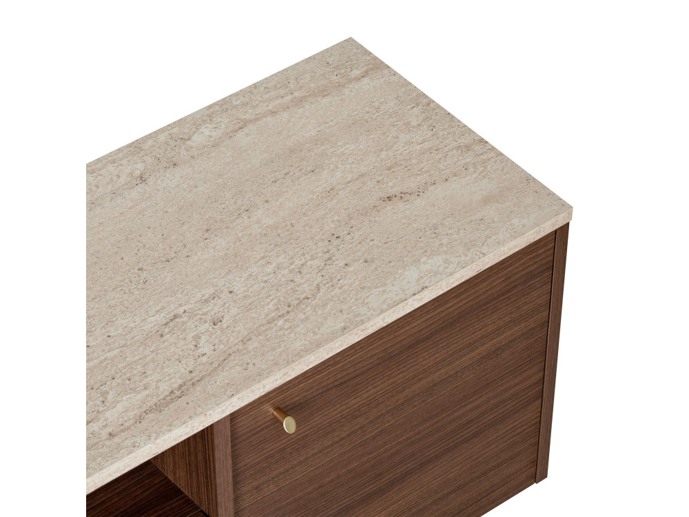 TV-Schrank aus Holz „Alvar“ – 180 x 35 x 46 cm – Travertin