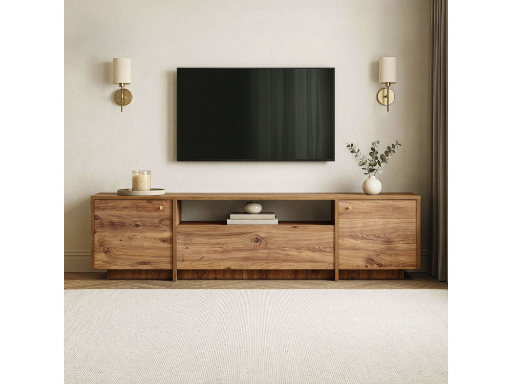 TV-Schrank aus Holz „Alvar“ – 180 x 35 x 46 cm – Atlantische Kiefer
