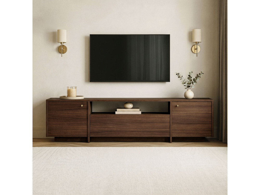 TV-Schrank aus Holz „Alvar“ – 180 x 35 x 46 cm – Braun