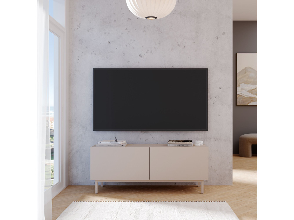 TV-Möbel aus Holz „Coast“ – 120 x 47,3 x 36,8 cm – Sandfarben