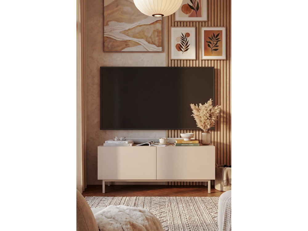 TV-Möbel aus Holz „Coast“ – 120 x 47,3 x 36,8 cm – Sandfarben