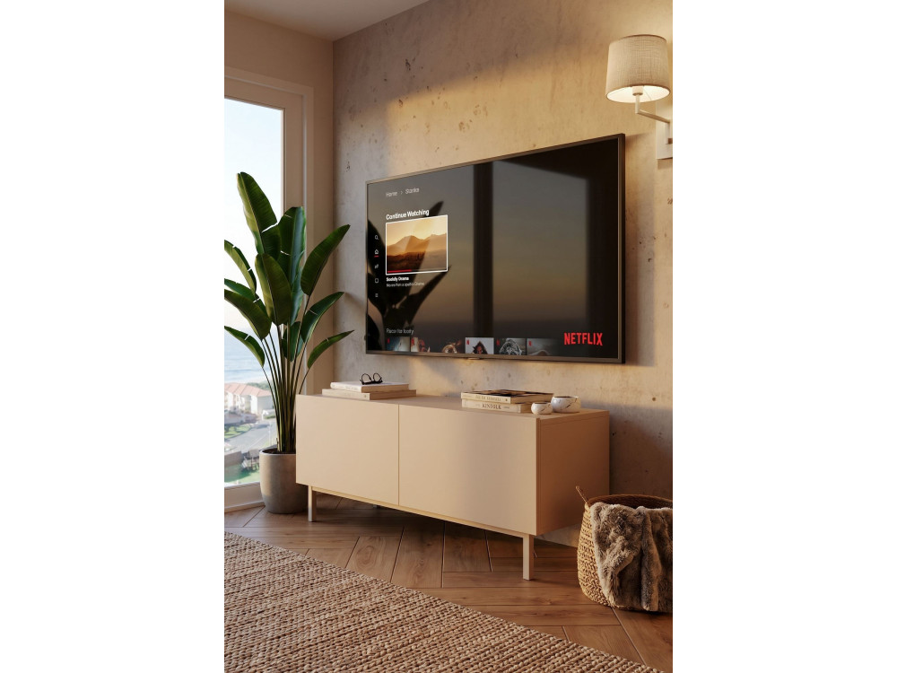 TV-Möbel aus Holz „Coast“ – 120 x 47,3 x 36,8 cm – Sandfarben