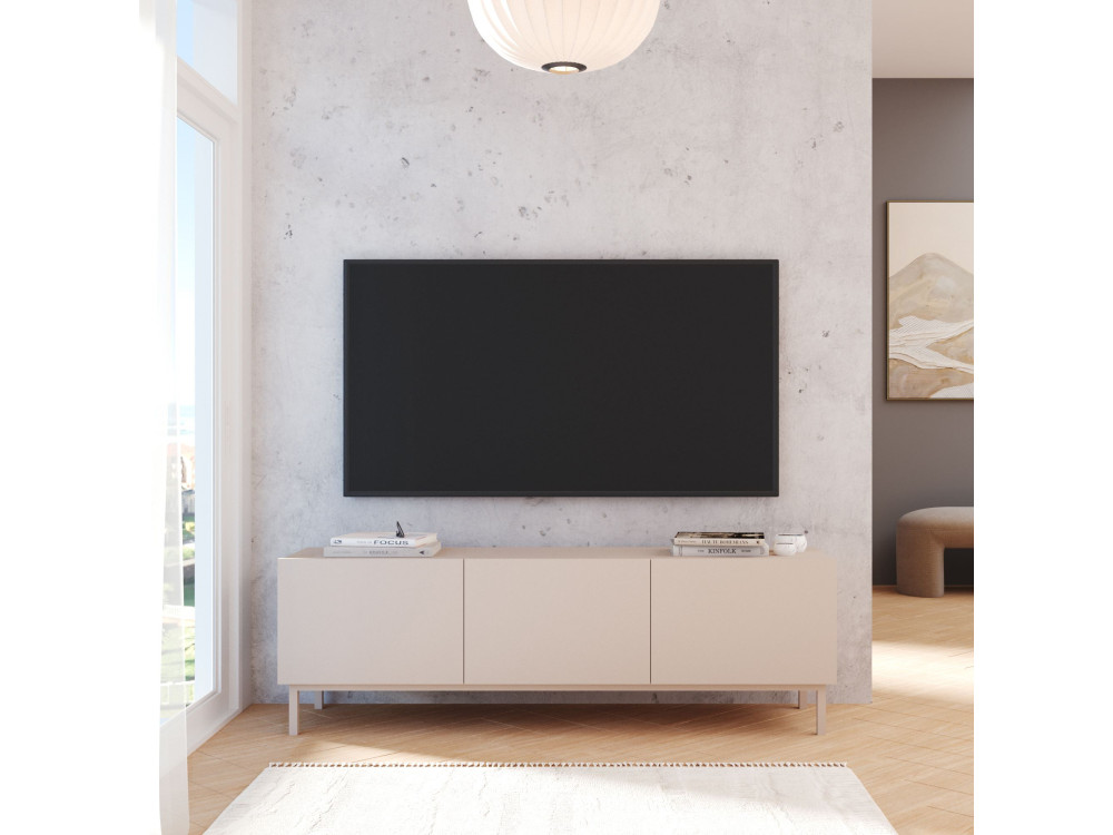 TV-Schrank aus Holz „Coast“ – 150 x 37 x 48 cm – Beige