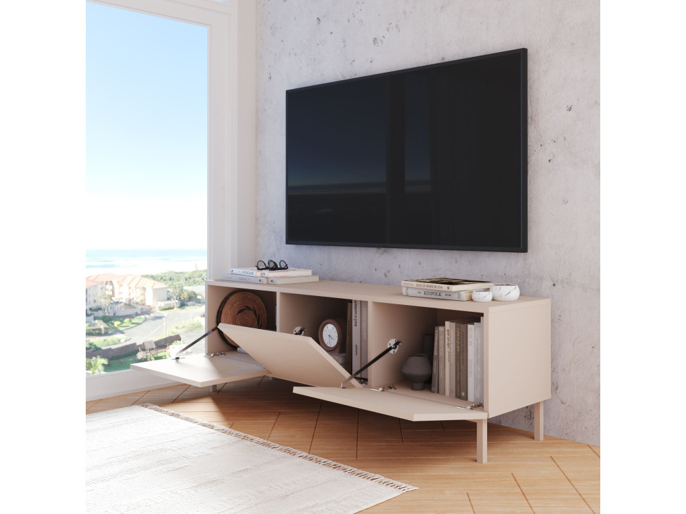 TV-Schrank aus Holz „Coast“ – 150 x 37 x 48 cm – Beige