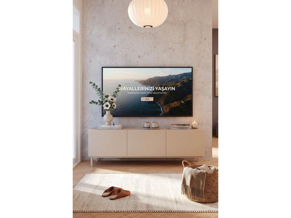 TV-Schrank aus Holz „Coast“ – 150 x 37 x 48 cm – Beige