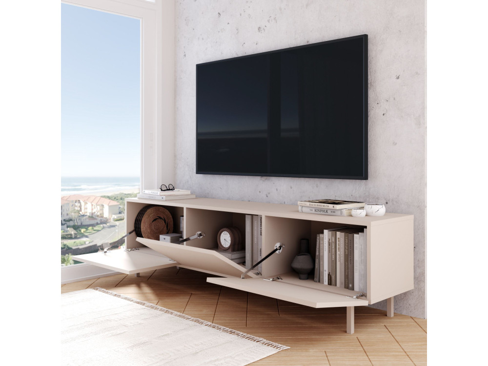 TV-Möbel aus Holz „Coast“ – 180 x 37 x 47 cm – Beige