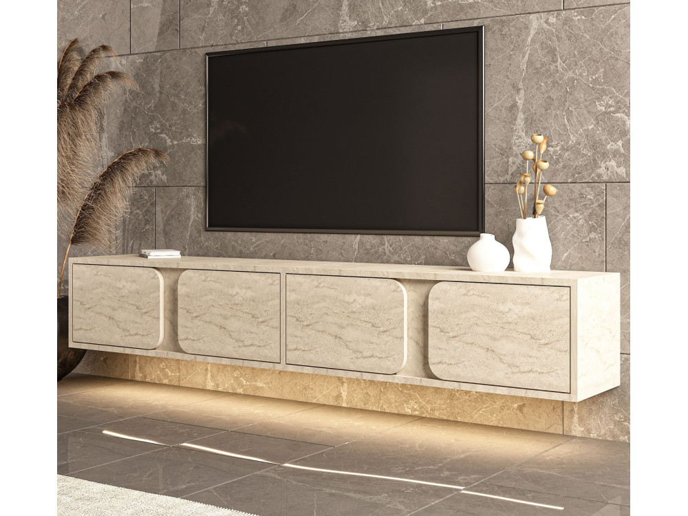 TV-Möbel aus Holz „Helen“ – 180 x 30 x 30 cm – Beige