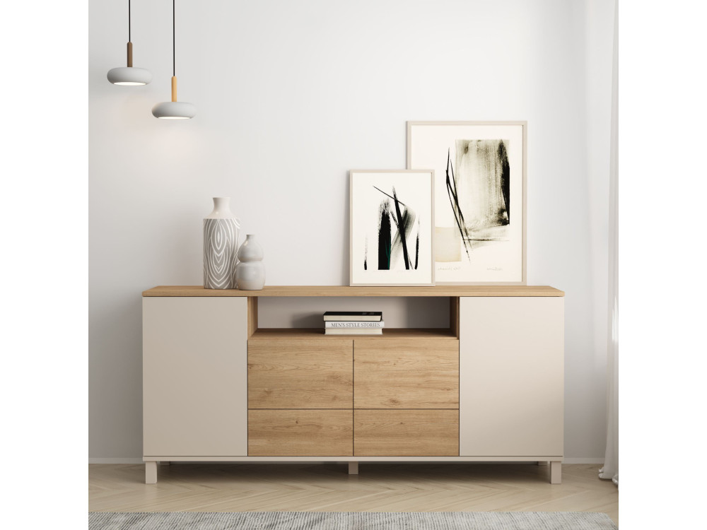 Holzkonsole „Mood“ – 180 x 44 x 82 cm – Beige