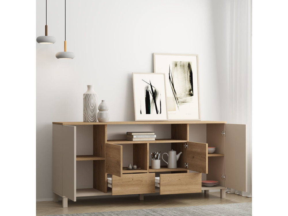 Holzkonsole „Mood“ – 180 x 44 x 82 cm – Beige