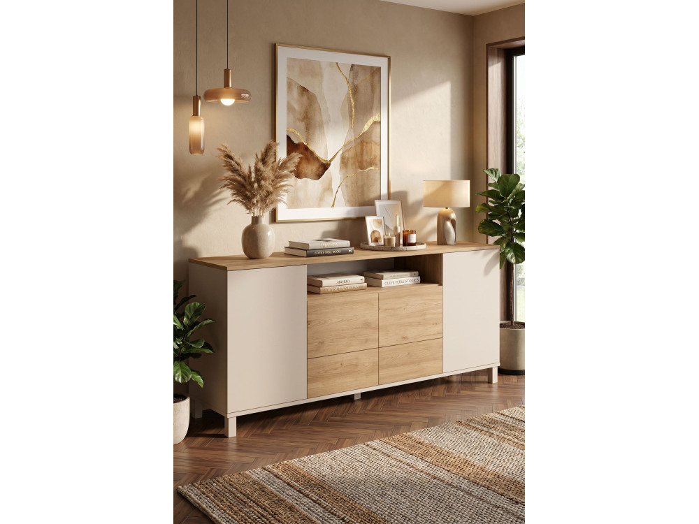 Holzkonsole „Mood“ – 180 x 44 x 82 cm – Beige