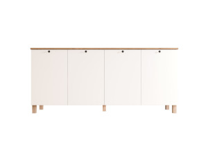Holzkonsole „Nord“ – 180 x 42 x 80 cm – Weiß