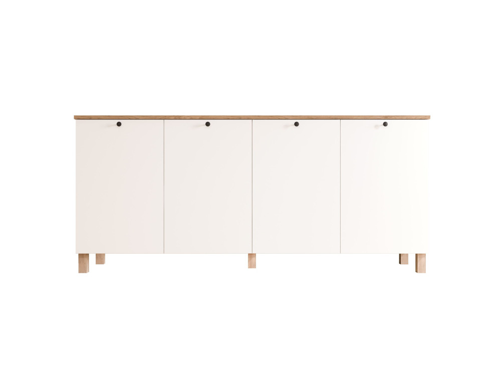 Holzkonsole „Nord“ – 180 x 42 x 80 cm – Weiß