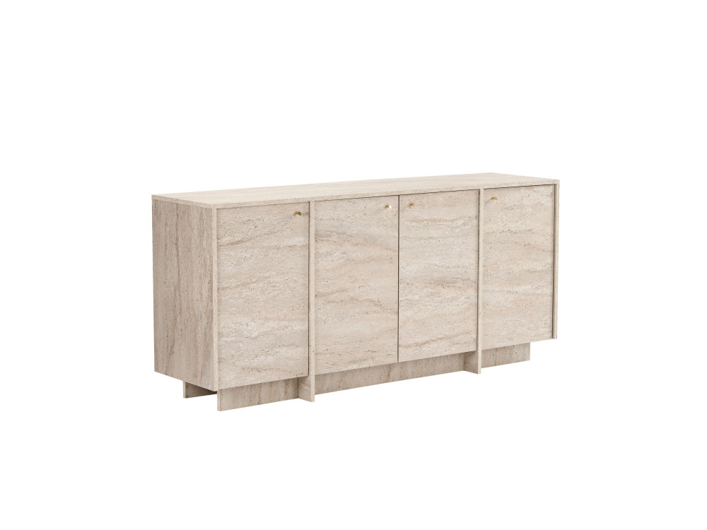Holzkonsole „Varen“ – 180 x 45 x 82 cm – Travertin