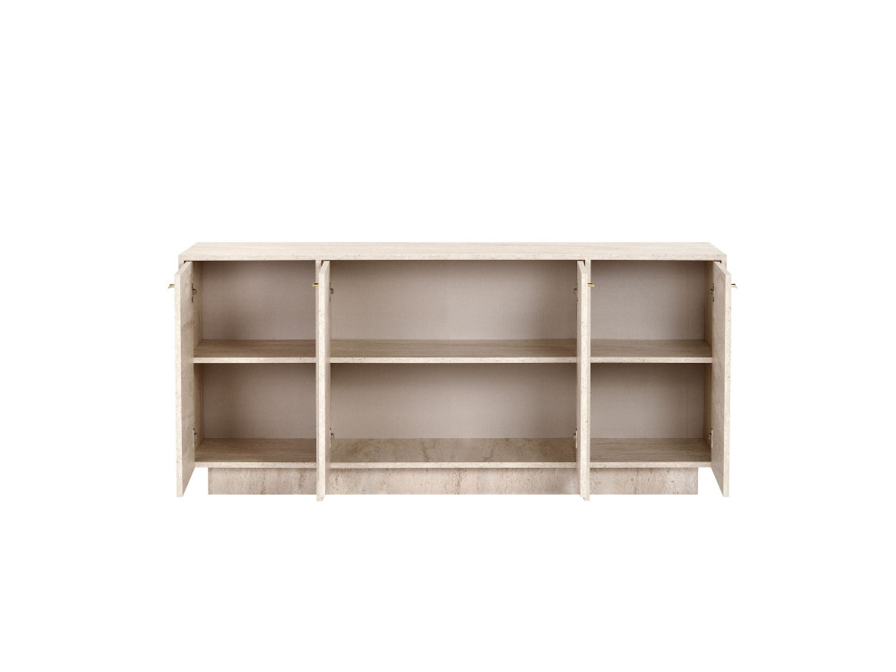 Holzkonsole „Varen“ – 180 x 45 x 82 cm – Travertin