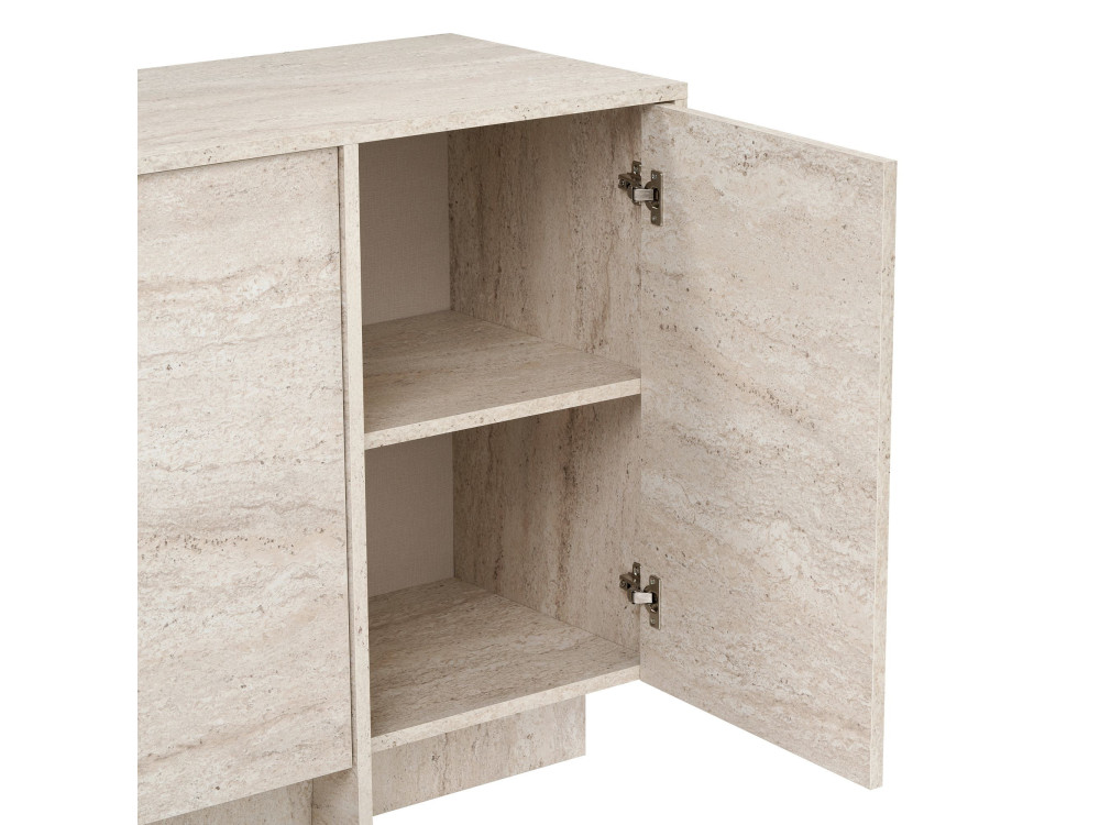 Holzkonsole „Varen“ – 180 x 45 x 82 cm – Travertin