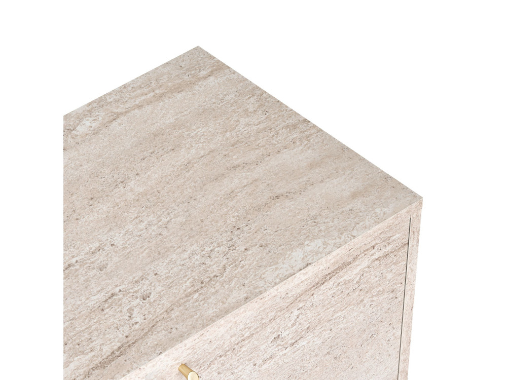 Holzkonsole „Varen“ – 180 x 45 x 82 cm – Travertin