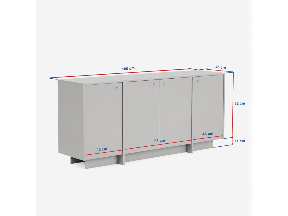 Holzkonsole „Varen“ – 180 x 45 x 82 cm – Braun