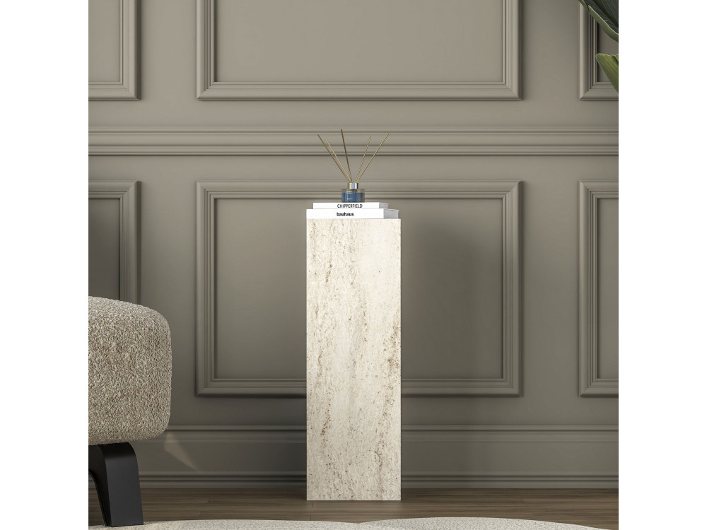 Beistelltisch aus Holz „AD108“ – 20 x 18 x 60 cm – Travertin
