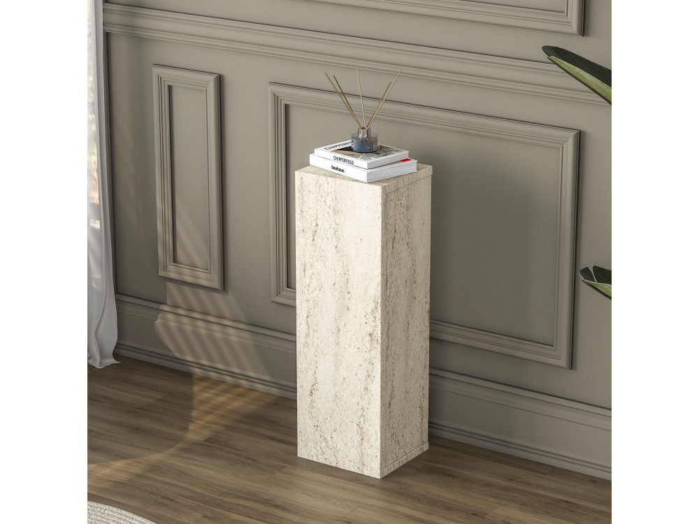 Beistelltisch aus Holz „AD108“ – 20 x 18 x 60 cm – Travertin