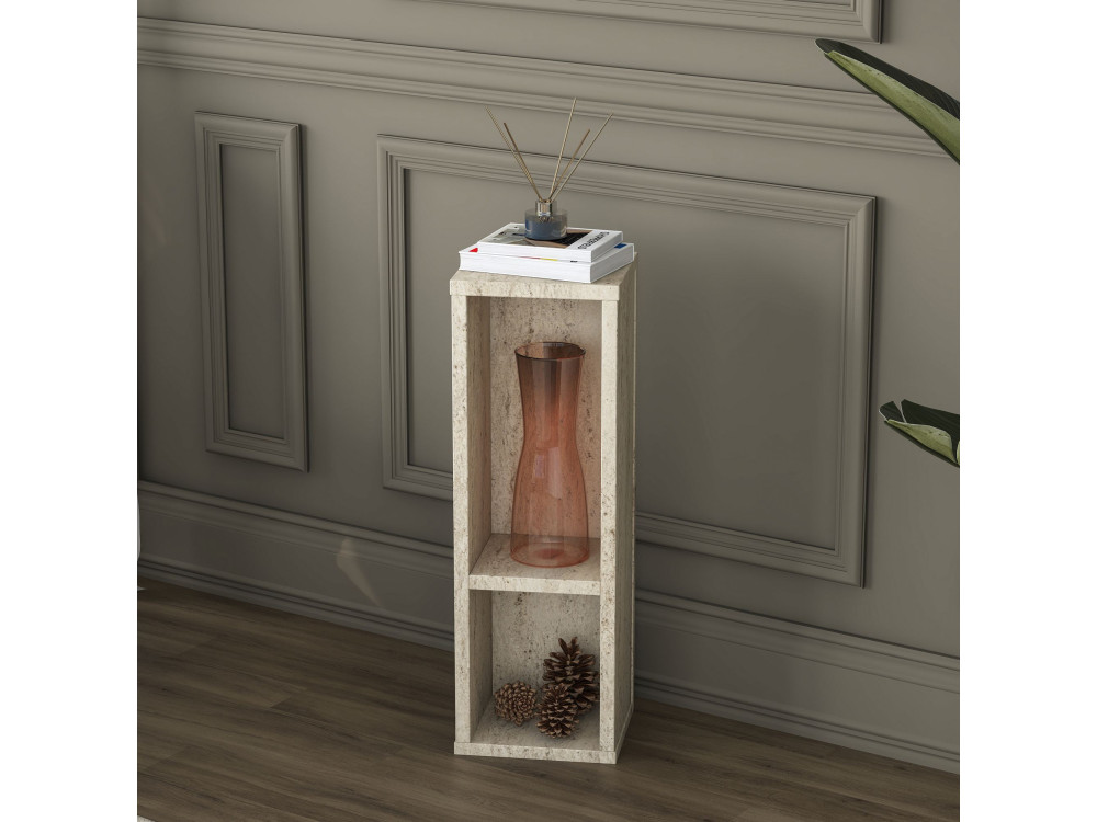 Beistelltisch aus Holz „AD108“ – 20 x 18 x 60 cm – Travertin
