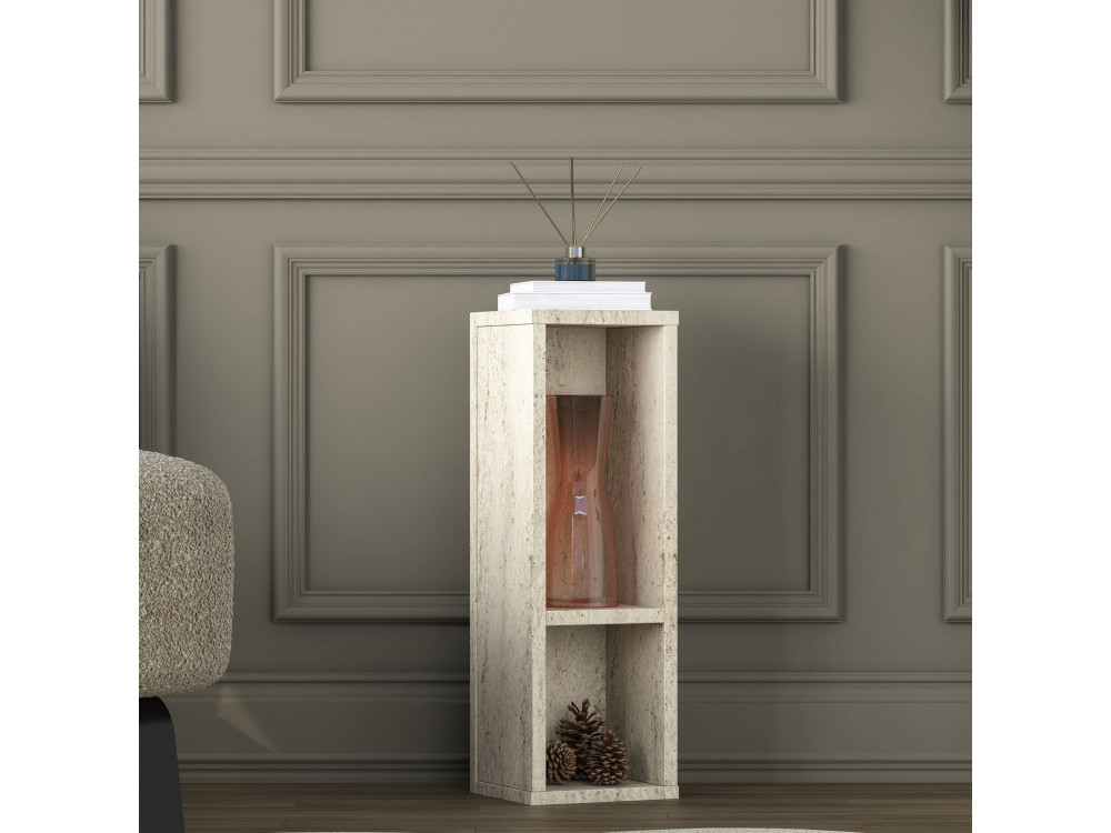 Beistelltisch aus Holz „AD108“ – 20 x 18 x 60 cm – Travertin