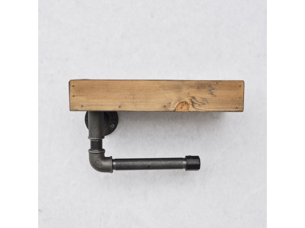 Holzrohrregal „Boruraf117“ – 28 x 14 x 16 cm – Braun