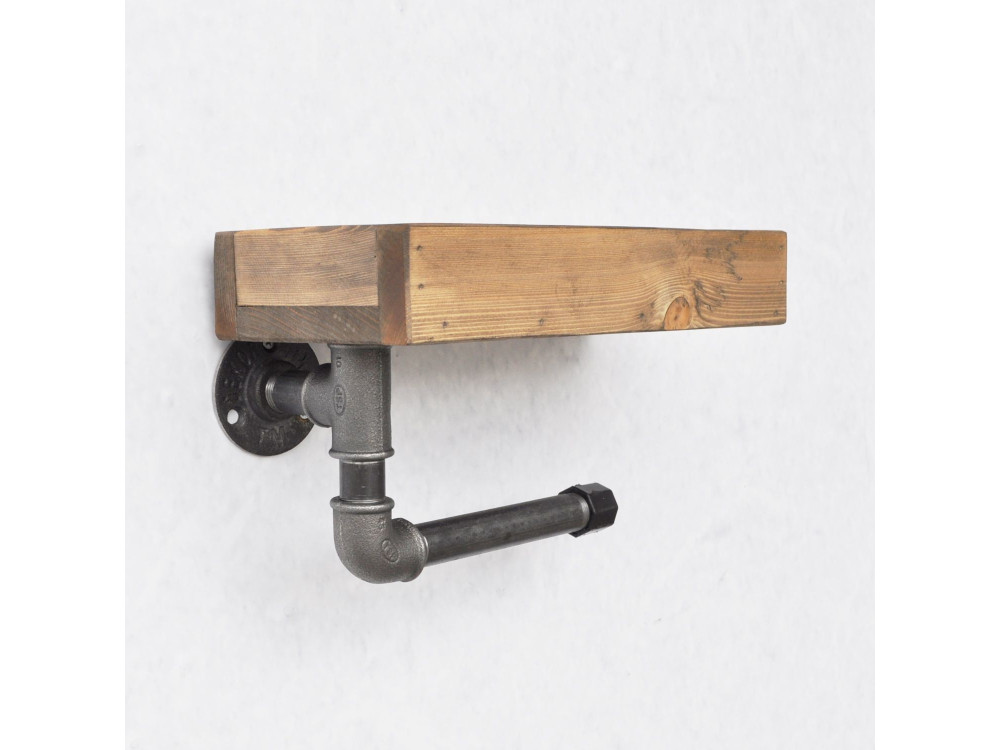 Holzrohrregal „Boruraf117“ – 28 x 14 x 16 cm – Braun