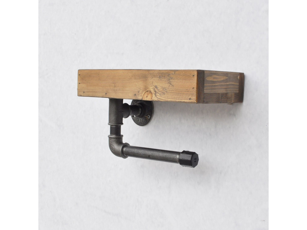Holzrohrregal „Boruraf117“ – 28 x 14 x 16 cm – Braun