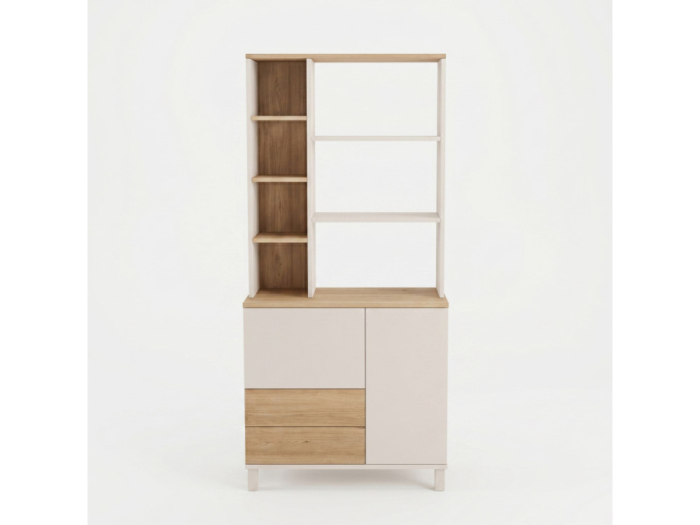 Holzbücherregal „Mood“ – 85 x 35 x 188 cm – Beige