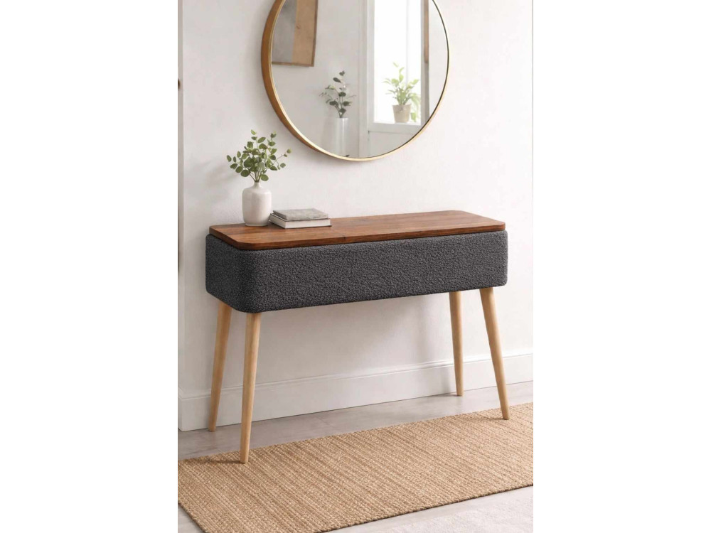 Holzsideboard „Sole“ – 90 x 30 x 90 cm – Anthrazit