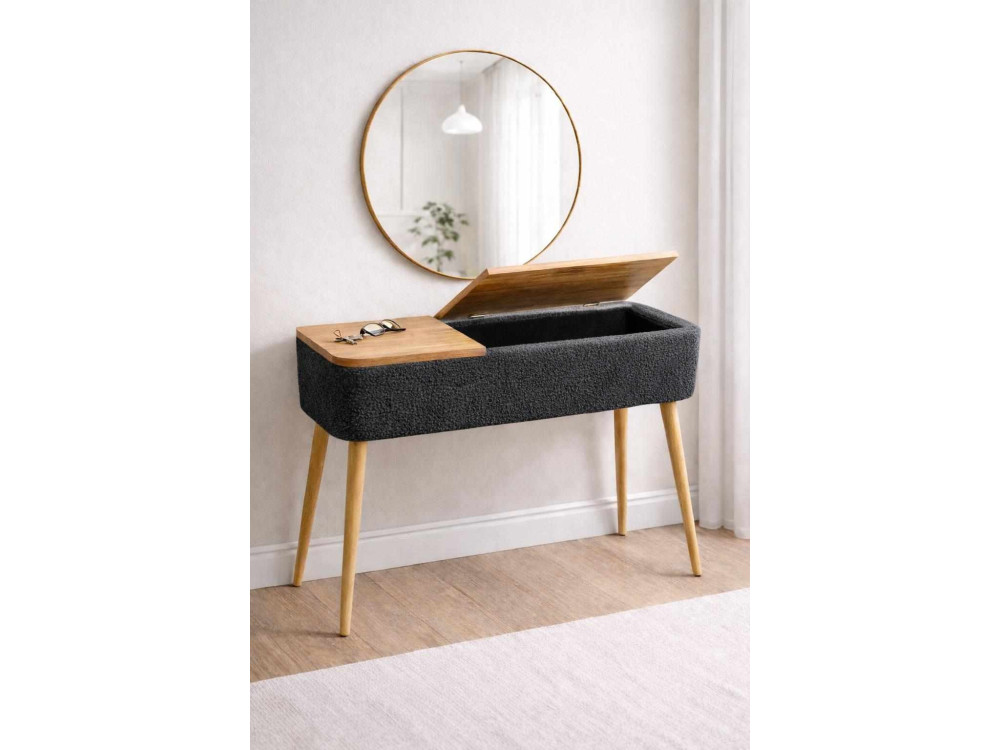 Holzsideboard „Sole“ – 90 x 30 x 90 cm – Anthrazit