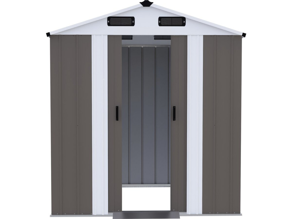Gartenhaus aus Metall „Dallas II“ – 2,17 m² – Taupe