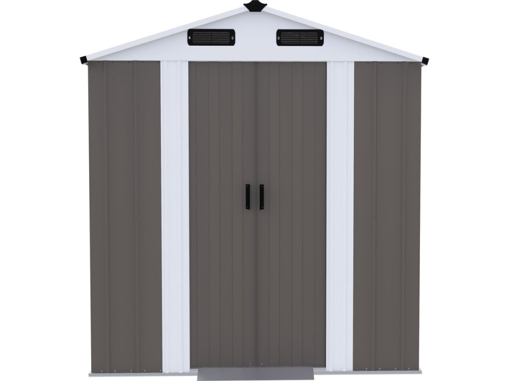 Gartenhaus aus Metall „Dallas II“ – 2,17 m² – Taupe