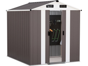 Gartenhaus aus Metall „Dallas“ – 4,12 m² – Taupe