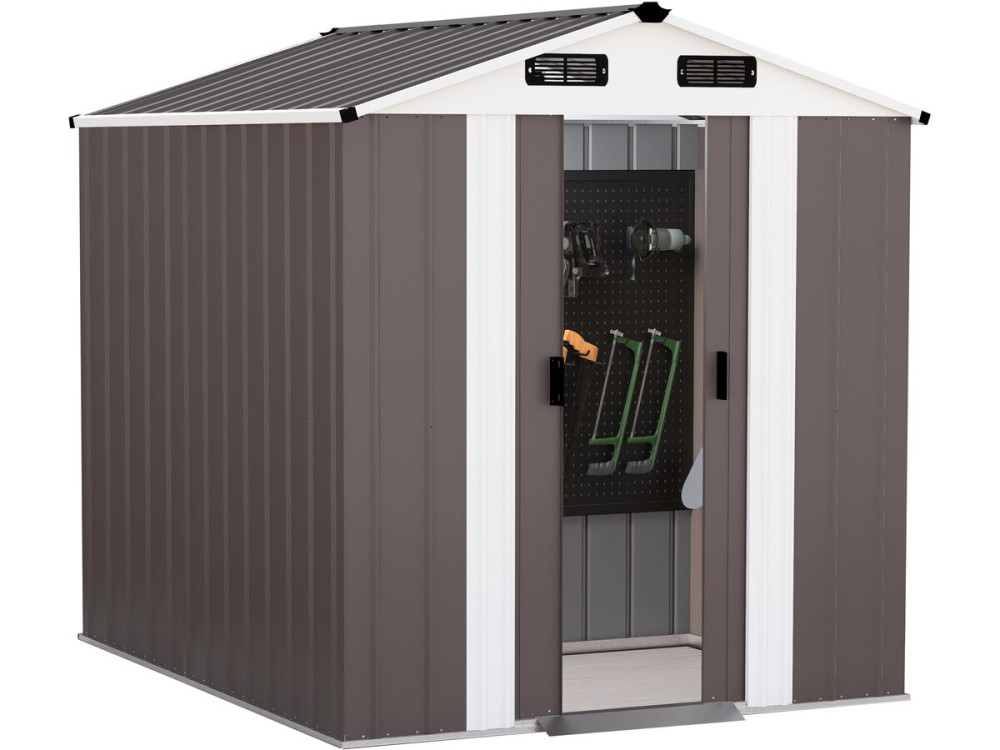 Gartenhaus aus Metall „Dallas“ – 4,12 m² – Taupe