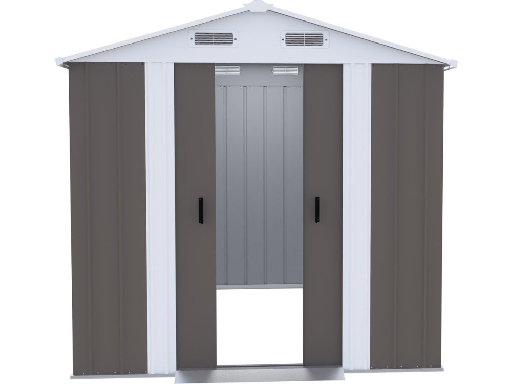 Gartenhaus aus Metall „Dallas“ – 4,12 m² – Taupe