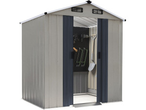 Gartenhaus aus Metall „Nebraska“ – 2,17 m² – Grau