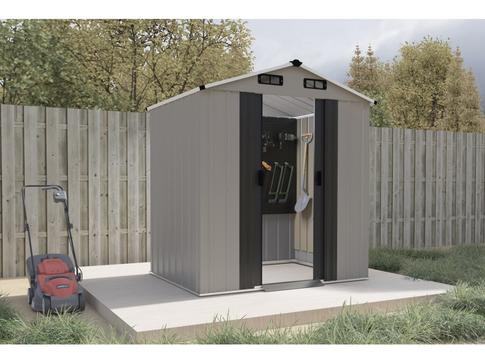 Gartenhaus aus Metall „Nebraska“ – 2,17 m² – Grau