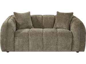 Gerades Sofa im Bubble-Stil aus dem Stoff „Wagram“ – 2-Sitzer – Braun