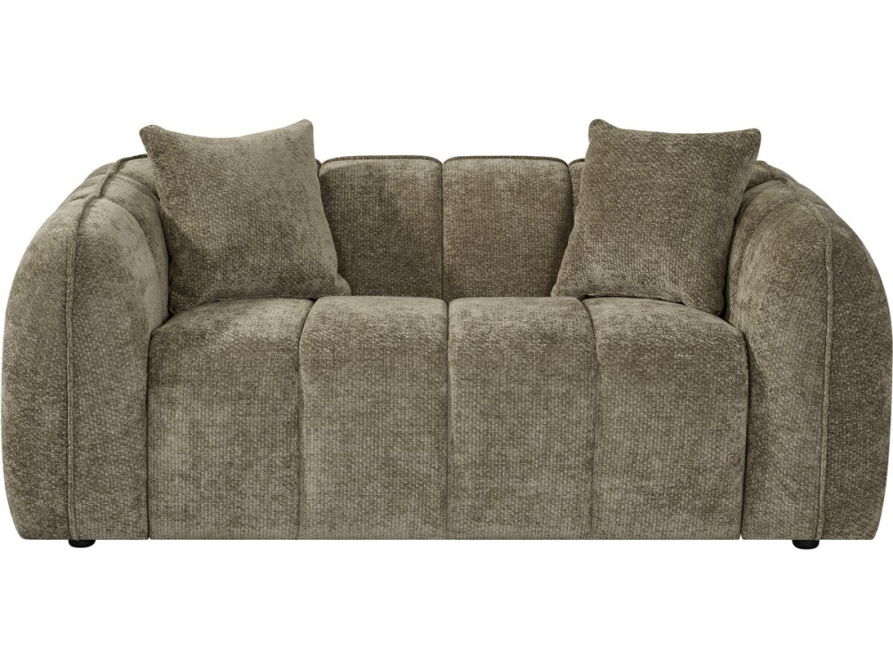 Gerades Sofa im Bubble-Stil aus dem Stoff „Wagram“ – 2-Sitzer – Braun