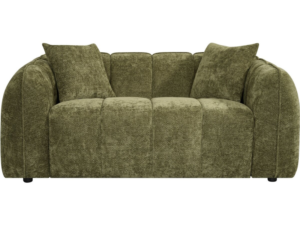 Gerades Sofa im Bubble-Stil aus dem Stoff „Wagram“ – 2-Sitzer – Grün