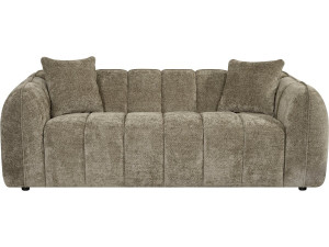 Gerades Sofa im Bubble-Stil aus dem Stoff „Wagram“ – 3-Sitzer – Braun