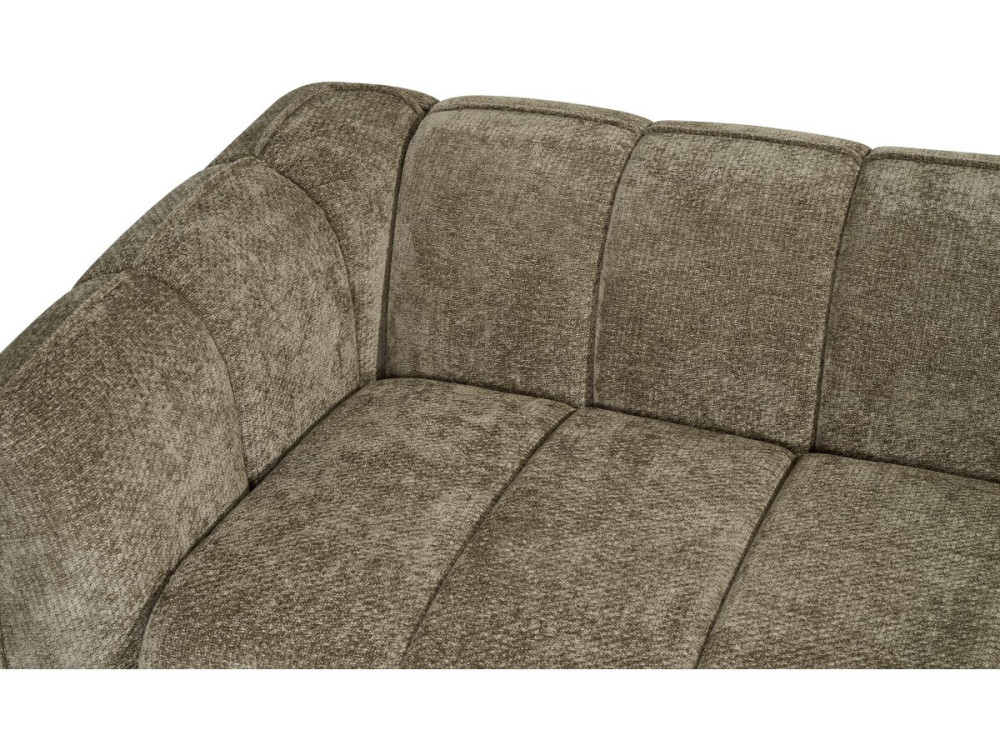 Gerades Sofa im Bubble-Stil aus dem Stoff „Wagram“ – 3-Sitzer – Braun