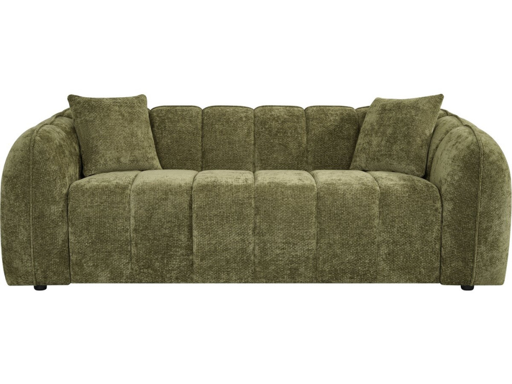 Gerades Sofa im Bubble-Stil aus dem Stoff „Wagram“ – 3-Sitzer – Grün