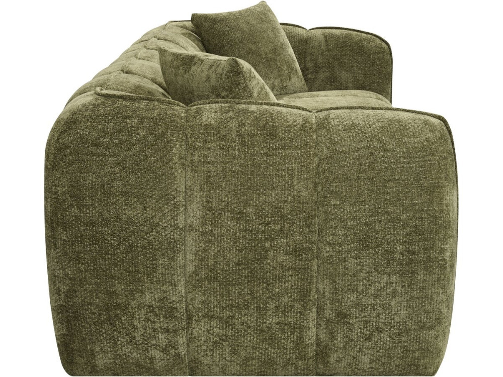 Gerades Sofa im Bubble-Stil aus dem Stoff „Wagram“ – 3-Sitzer – Grün